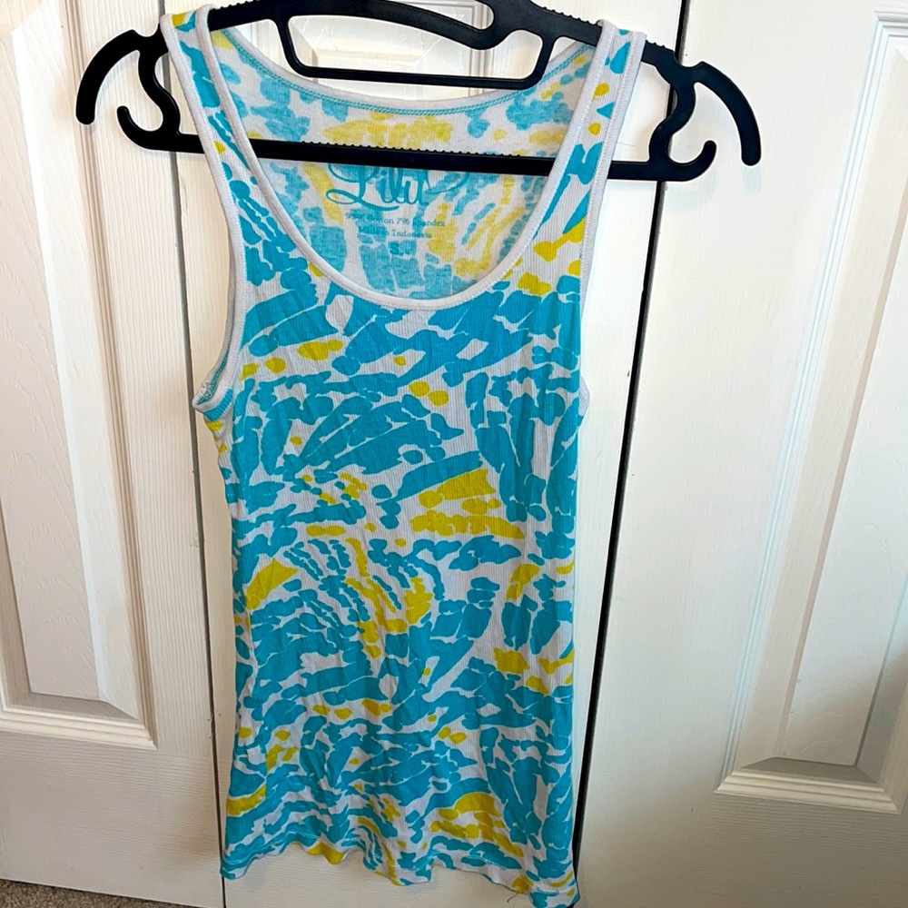 ✴️ Womens Small Lilu by PacSun Teal and Yellow Tank Top
